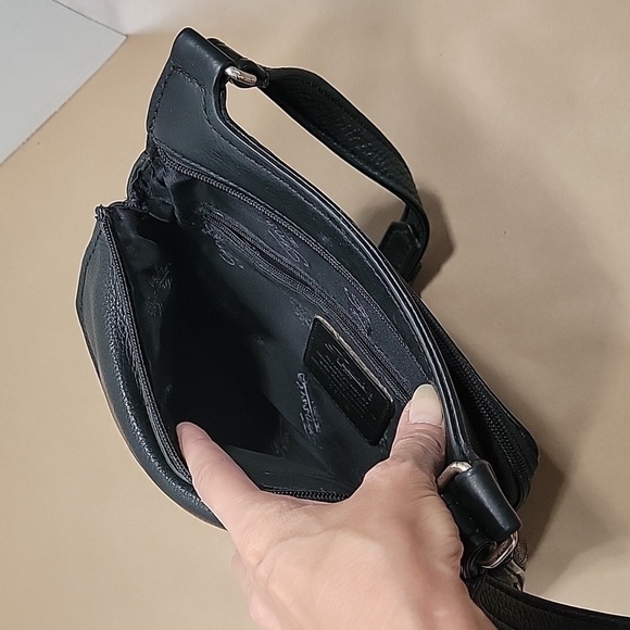 Fossil Pebbled Leather, Black Organizer, Wallet Crossbody Bag, EUC. - Picture 8 of 10